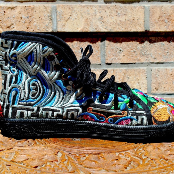 custom embroidered shoes